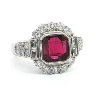 Platinum Ruby Ring