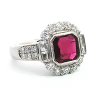 Platinum Ruby Ring