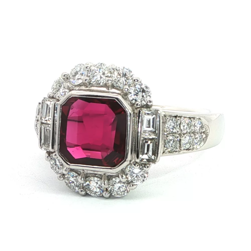Platinum Ruby Ring