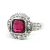 Platinum Ruby Ring