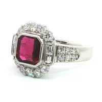 Platinum Ruby Ring