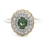 White Gold Peridot Ring