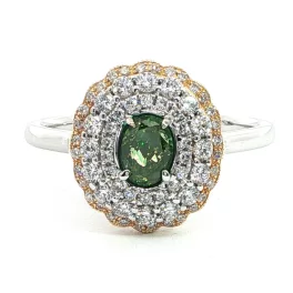 White Gold Peridot Ring