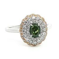 White Gold Peridot Ring