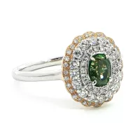 White Gold Peridot Ring