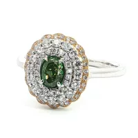 White Gold Peridot Ring