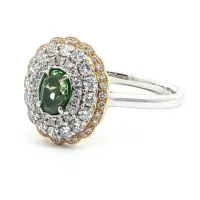 White Gold Peridot Ring
