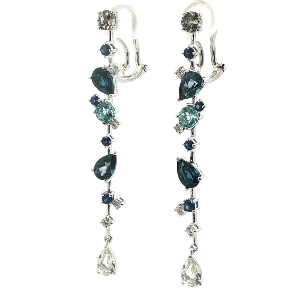 Fehérarany Topáz Fülbevaló