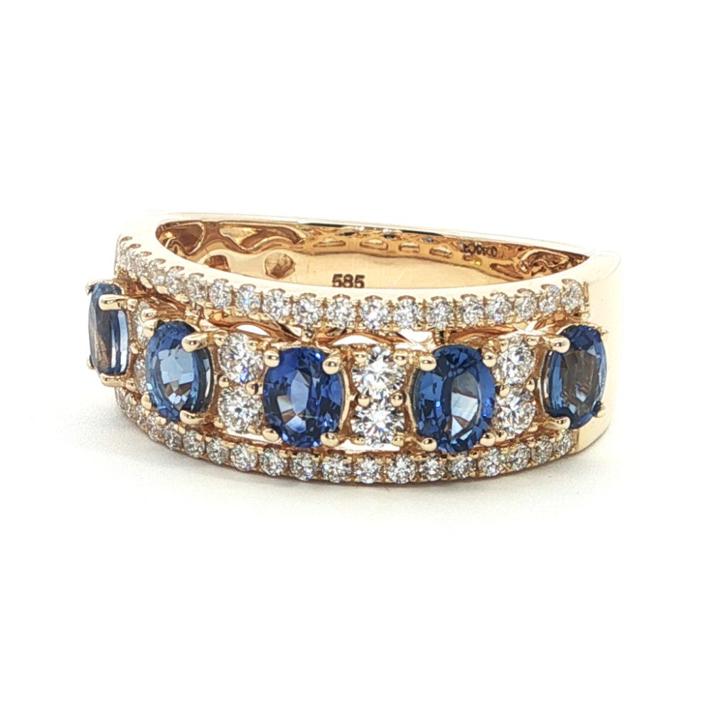 Sárga arany Zafír Gyűrű