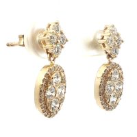 Sárga arany Gyémánt Fülbevaló