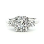 Fehérarany Gyémánt Eljegyzési Gyűrű