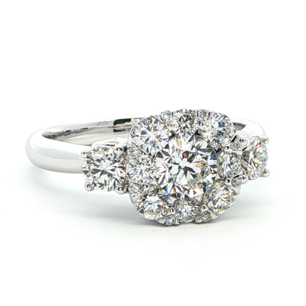 Fehérarany Gyémánt Eljegyzési Gyűrű