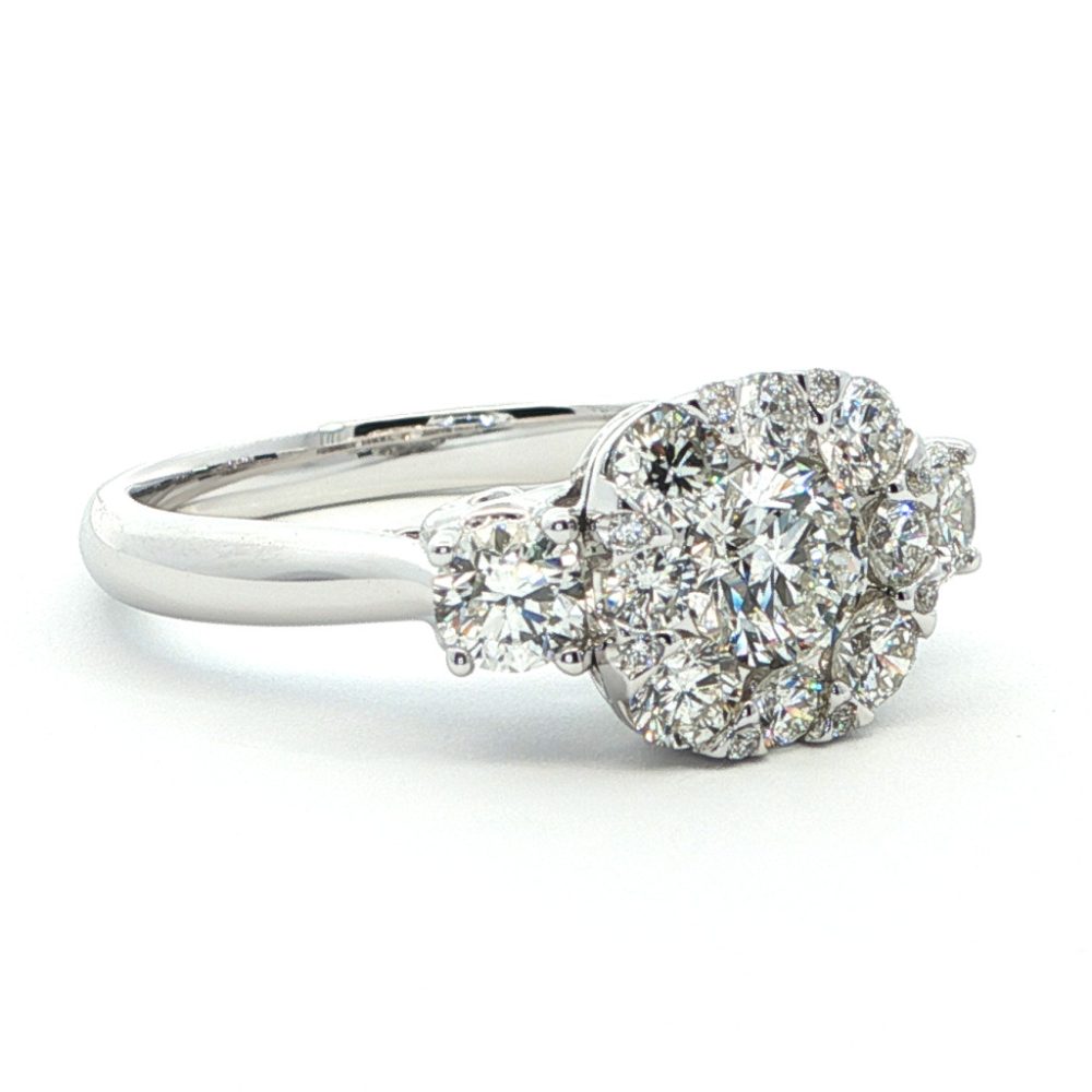 Fehérarany Gyémánt Eljegyzési Gyűrű