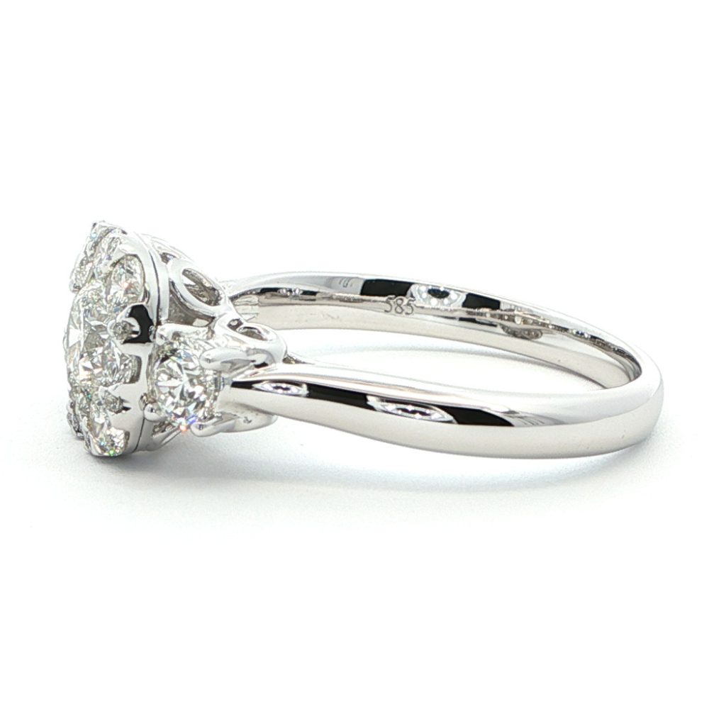 Fehérarany Gyémánt Eljegyzési Gyűrű