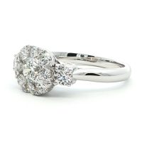 Fehérarany Gyémánt Eljegyzési Gyűrű