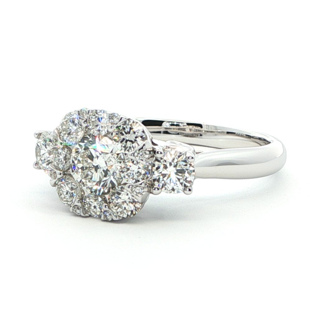 Fehérarany Gyémánt Eljegyzési Gyűrű