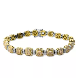 Whitegold / Yellowgold Diamond Bracelets