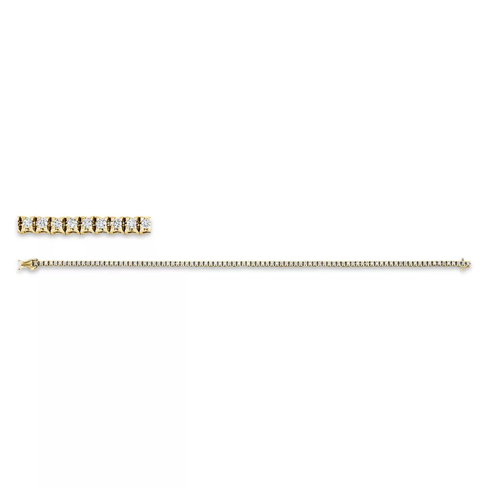 Sárga arany Gyémánt Karkötő