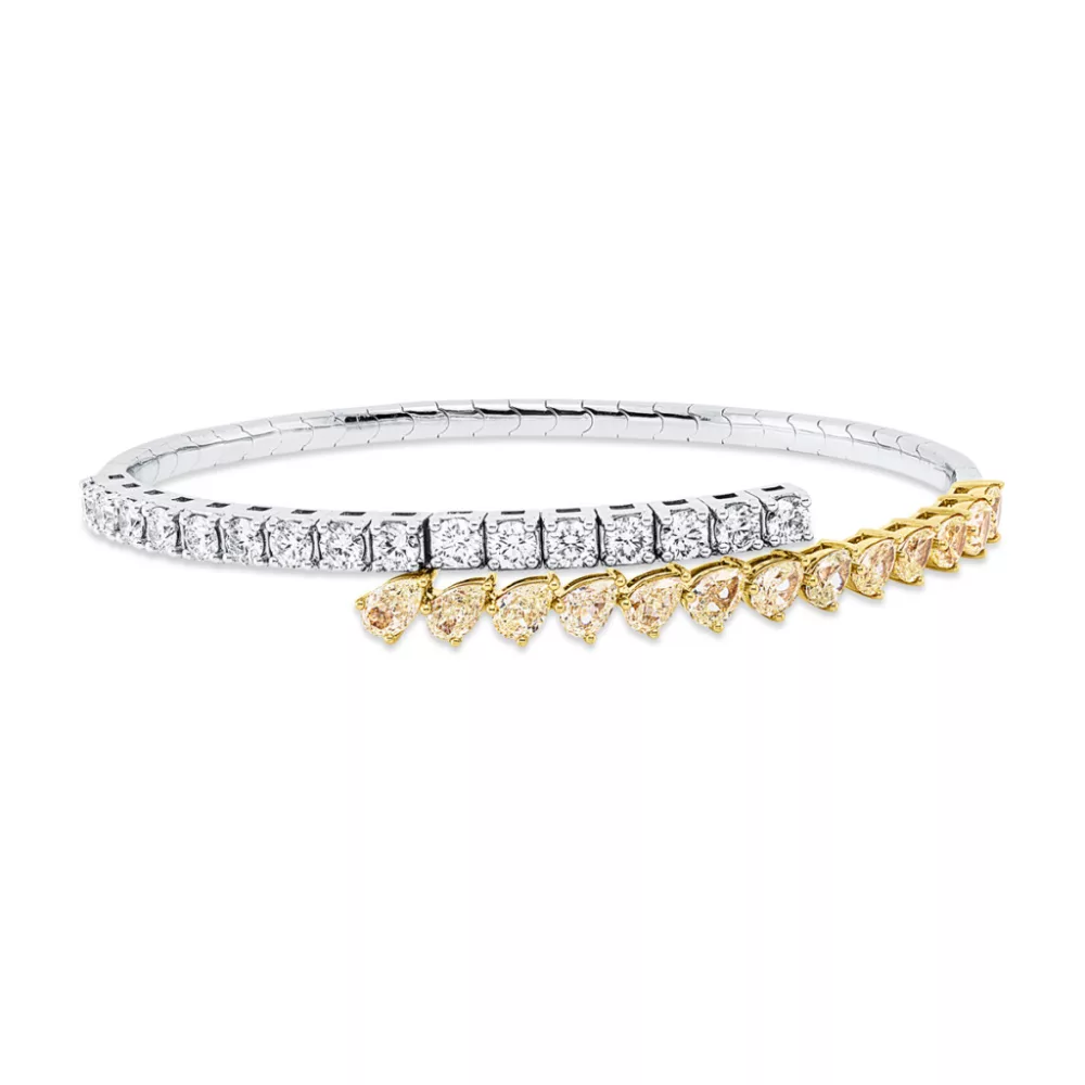 Yellowgold / Platinum 950 Diamond Bracelets