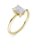 Sárga arany Gyémánt Eljegyzési Gyűrű