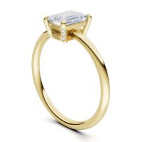 Sárga arany Gyémánt Eljegyzési Gyűrű