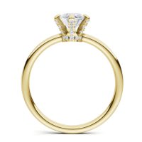 Sárga arany Gyémánt Eljegyzési Gyűrű
