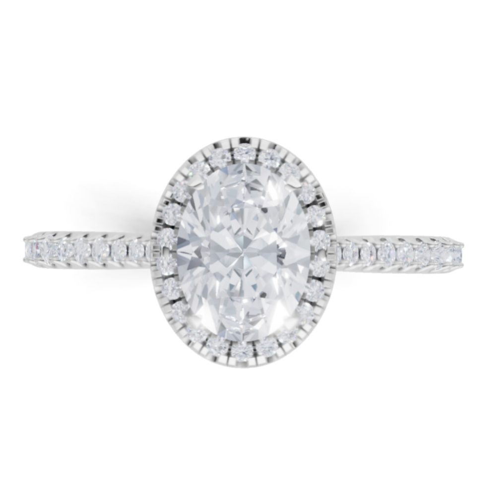 Fehérarany Gyémánt Eljegyzési Gyűrű