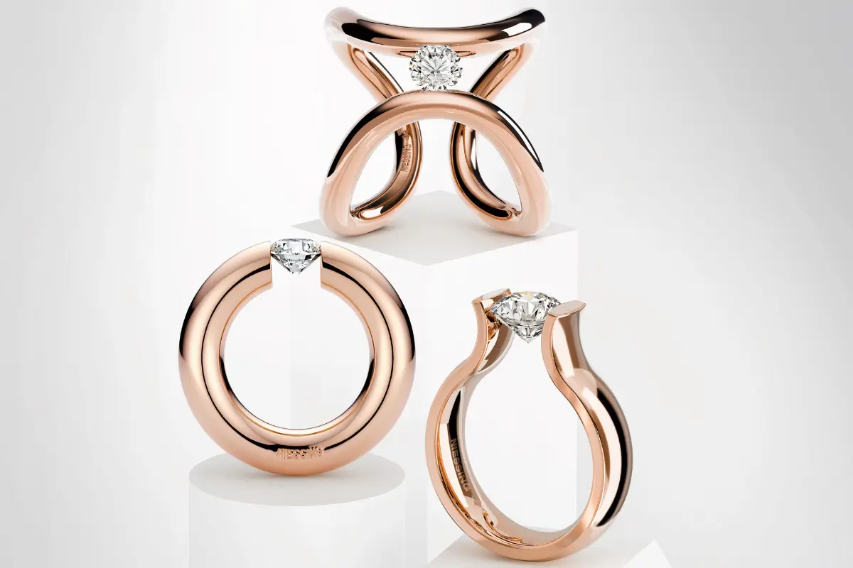 Niessing Spannring gyémánt gyűrű